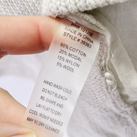 Soft Surroundings Cotton and Wool Asymmetric Zip Collar Tunic Sweater - Picture 5 of 6